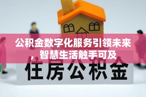 黄陂公积金数字化服务引领未来，智慧生活触手可及