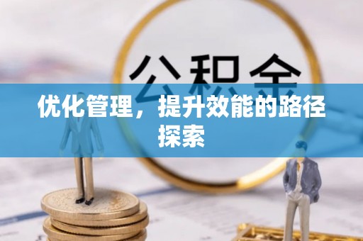 黄陂优化管理，提升效能的路径探索