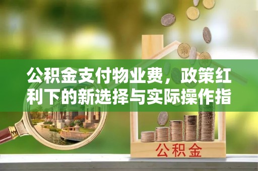 黄陂公积金支付物业费，政策红利下的新选择与实际操作指南