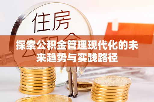 黄陂探索公积金管理现代化的未来趋势与实践路径