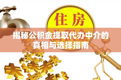 黄陂揭秘公积金提取代办中介的真相与选择指南
