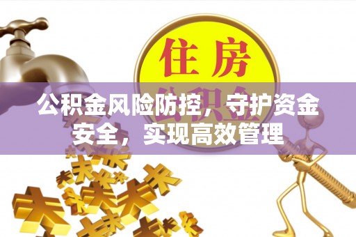 黄陂公积金风险防控，守护资金安全，实现高效管理