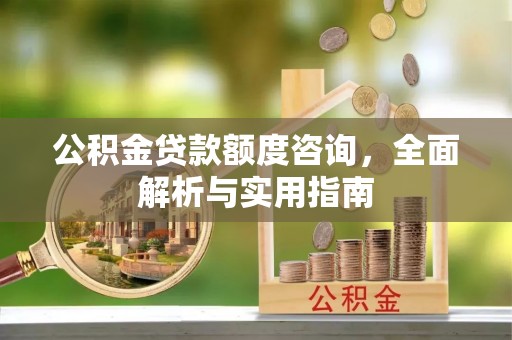 黄陂公积金贷款额度咨询，全面解析与实用指南