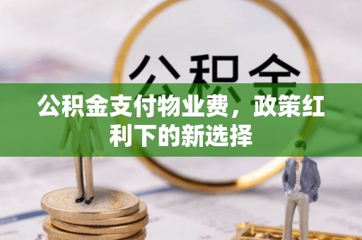 黄陂公积金支付物业费，政策红利下的新选择