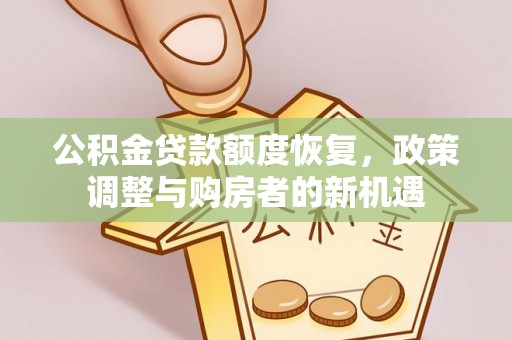 黄陂公积金贷款额度恢复，政策调整与购房者的新机遇