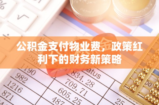 黄陂公积金支付物业费，政策红利下的财务新策略