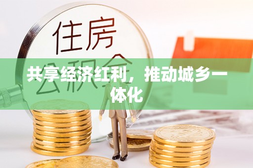 黄陂共享经济红利，推动城乡一体化