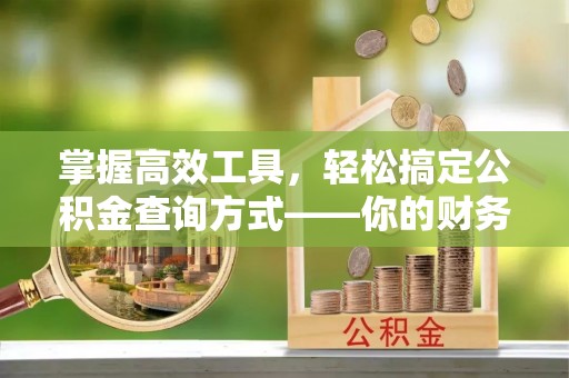 黄陂掌握高效工具，轻松搞定公积金查询方式——你的财务助手